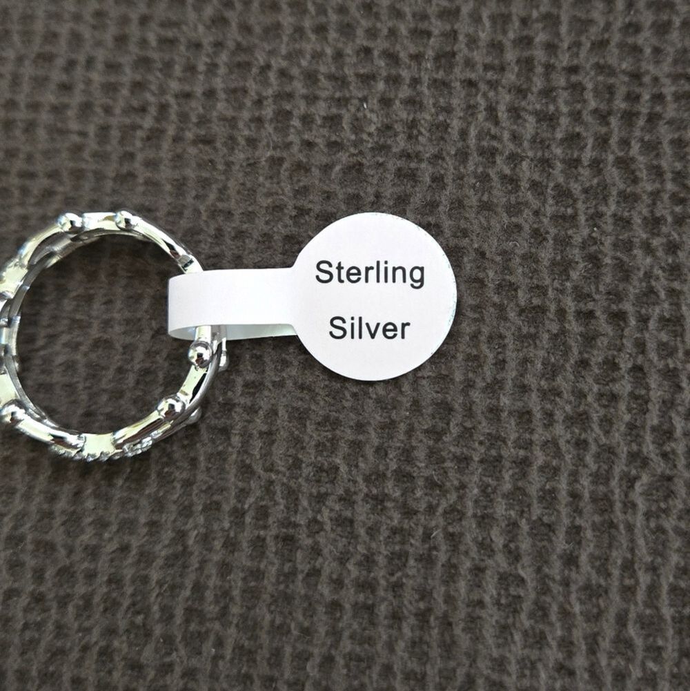 Cote d'Argent Silver🤍 U-Link⛓️ Ring With Clear Crystals💎 - NWT - Picture 9 of 16